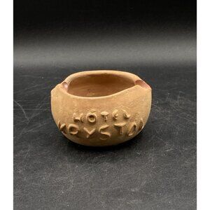 Hotel Krystol Clay Ashtray Mexico Acapulco Souvenir Terracotta Rustic